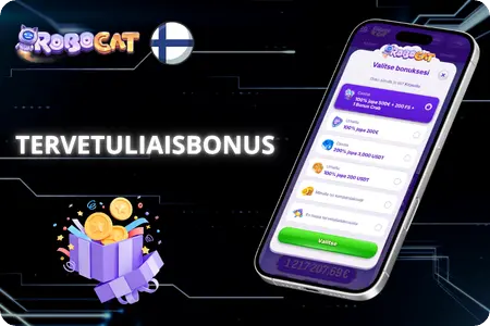 RoboCat Casino uuden pelaajan bonus